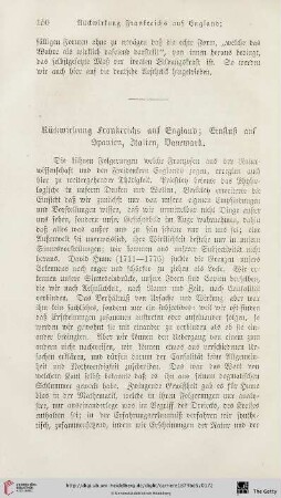 Rückwirkung Frankreichs auf England; Einluß auf Spanien, Italien, Dänemark