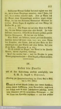 Ueber die Duelle und ob ihre Ausrottung wirklich unmöglich