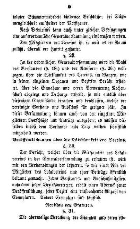 Revision der Statuten
