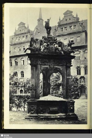 Neptunbrunnen im Schloßhof zu Merseburg, Anfang des 16. Jahrhunderts
