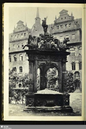 Neptunbrunnen im Schloßhof zu Merseburg, Anfang des 16. Jahrhunderts