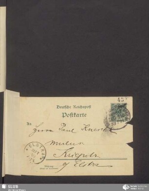 [dopisnica wot: Pawoł Wićežk, 29.07.1899]