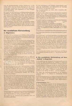 [Fortsetzung: Die Nebenerwerbssiedlung, ihre Bedeutung und ihre Zukunft]