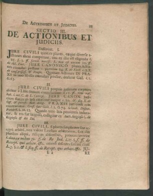 Sectio III. De Actionibus Et Iudiciis.