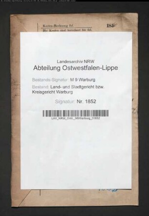 Erblasser: Wittgenstein, Abraham; Erblasser: Wittgenstein, Julie, geb. Fontheim: