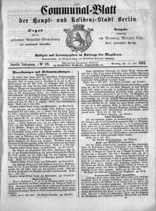 1861,28: No. 28, 14. Juli 1861
