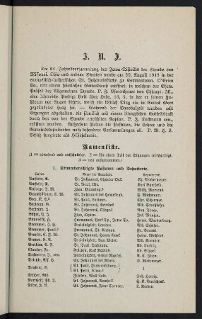 3-6, Einleitung; Namenliste