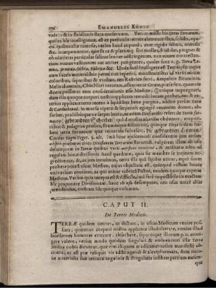 Caput II. De Terris Medicis.