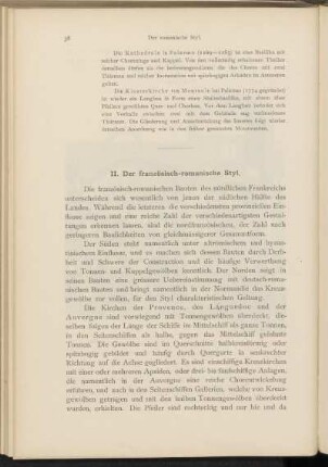II. Der französisch-romanische Styl.