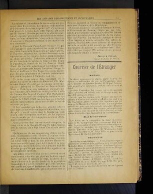 Courrier de l'Etranger