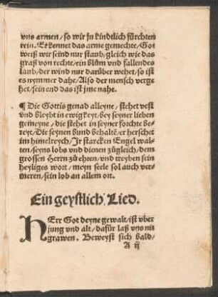 Ein geystlich Lied. ||