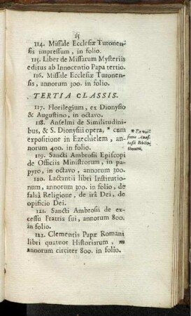 Tertia Classis