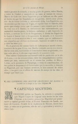 Capitulo segundo. Del govierno, del doctor Francisco de Sande...