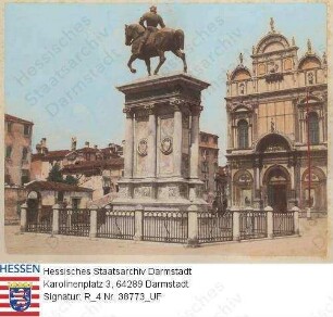 Venedig, Colleoni-Denkmal / Reiterstandbild von Bartolomeo Colleoni (um 1400-1475) vor der Basilika S. Giovanni e Paolo