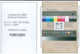 Entnazifizierung Ludwig Huelshorst , geb. 17.01.1892 (Baeckermeister)