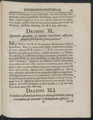Decisio XLI - LX