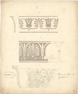 Neureuther, Gottfried von; Kapitell- und Ornamentstudien - Ornamente (Details)
