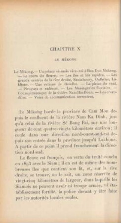 Chapitre X. Le Mékong