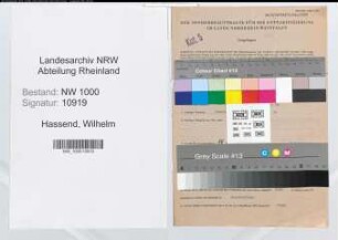 Entnazifizierung Wilhelm Hassend, geb. 13.07.1907 (Polizeibeamter)