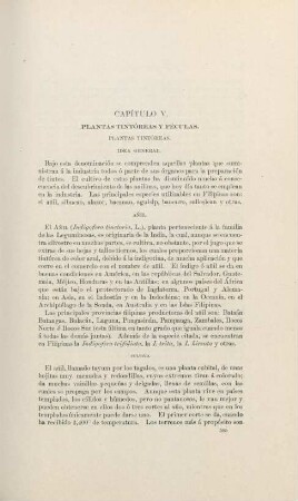 Capítulo V. Plantas tintóreas y féculas