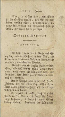 Drittes Kapitel. Trennung