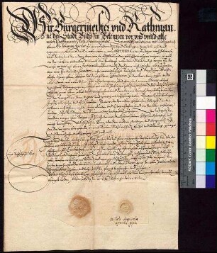 Anstellungsurkunde des Magister Johannes Agricola als Diaconus in Bautzen.