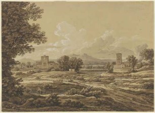 Landschaft mit der Torre del Quinto vor Rom