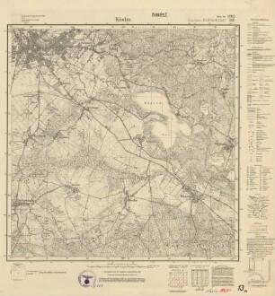 1863 (alte Nr.: 525) Köslin, Meßtischblatt (4 cm - Karte)