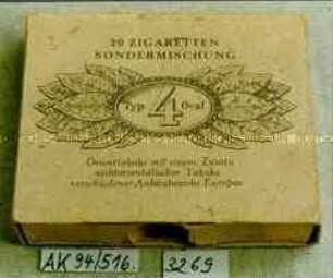 Pappschachtel für "20 ZIGARETTEN SONDERMISCHUNG Typ 4 Oval"