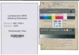 Entnazifizierung Paul Schenkwald , geb. 11.06.1901 (Meister)