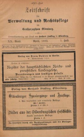 April-December 1893 = 1.-3. Heft