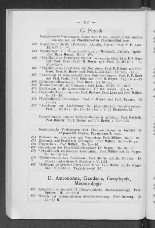 D. Astronomie, Geodäsie, Geophysik, Meteorologie