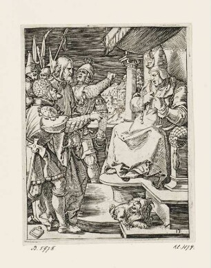 Christus vor Kaiphas, Blatt 14 der Folge "Passion Christi"