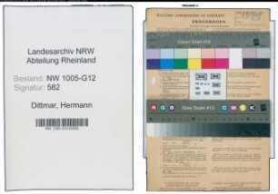 Entnazifizierung Hermann Dittmar , geb. 13.07.1887 (Kaufmann)