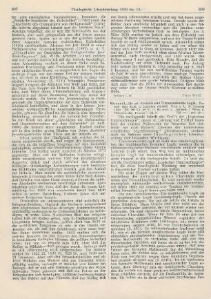 308-311 [Rezension] Husserl, Edmund, Formale und Transzendentale Logik