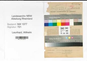 Entnazifizierung Wilhelm Launhard , geb. 26.07.1890 (Polizist)
