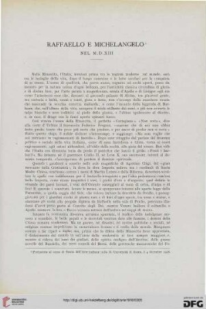 21: Raffaello e Michelangelo nel M.D. XIII