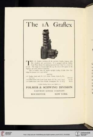 Folmer & Schwing Division, Eastman Kodak Company [1A Graflex Camera]