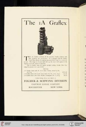 Folmer & Schwing Division, Eastman Kodak Company [1A Graflex Camera]