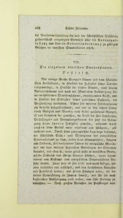 Die einzelnen teutschen Bundesstaaten. Oestreich