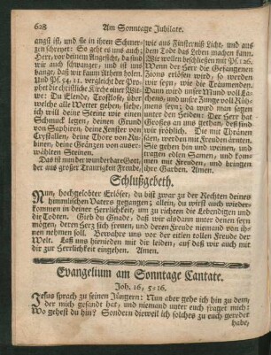 Evangelium am Sonntage Cantate.