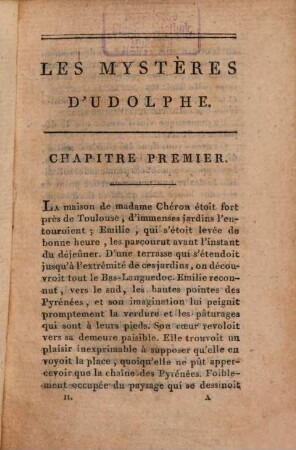 Les Mystères D'Udolphe, 2