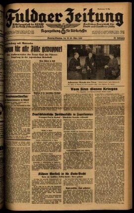 Ausgabe vom Samstag, den 29. März 1941.