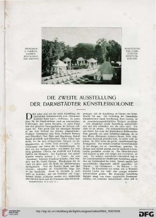 Die zweite Ausstellung der Darmstädter Künstlerkolonie