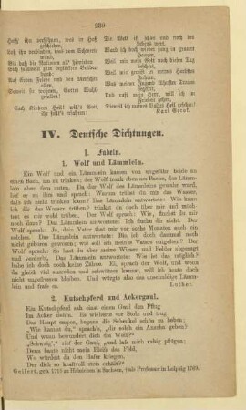 IV. Deutsche Dichtungen