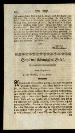 Sechs und siebenzigstes Stück
