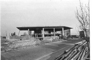 Tankstelle Stuttgart-Süd, Süd-Seite im Bau