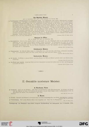 II. Gemälde moderner Meister (Nr. 36-52)