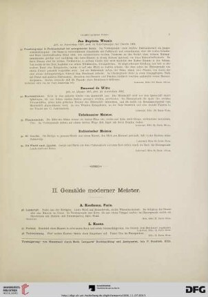 II. Gemälde moderner Meister (Nr. 36-52)
