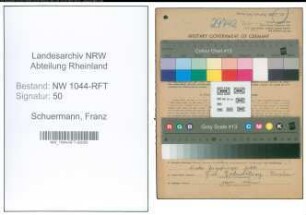Entnazifizierung Franz Schuermann , geb. 18.12.1902 (Treuhaender)